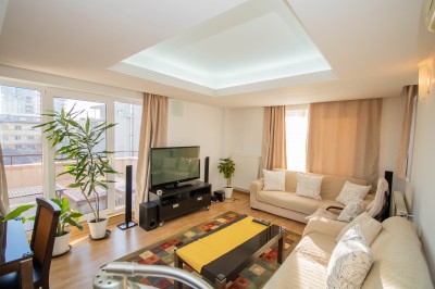 Penthouse for rent 3 rooms Herastrau area, Bucharest 118 sqm