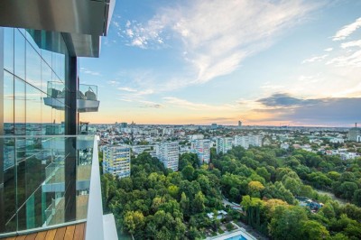 Beautiful penthouse for rent with amazing view to the lake 5 rooms Primaverii area, Bucharest