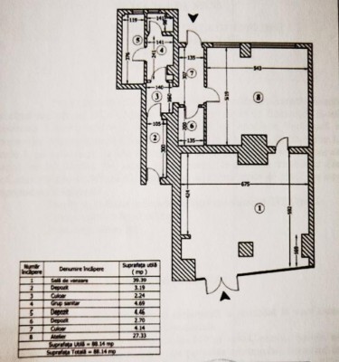 Spatiu comercial de inchiriat zona Calea Mosilor, Bucuresti 88.14 mp