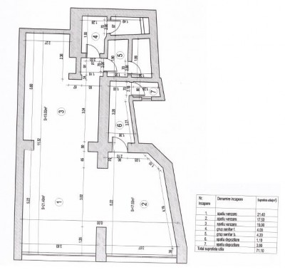 Spatiu comercial de vanzare zona Centrul vechi, Bucuresti 71.1 mp