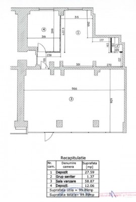 Spatiu comercial de inchiriat zona Dristor, Bucuresti 99.89 mp