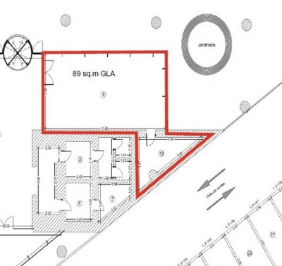 Commercial space for rent Pipera - Porsche area, Bucharest 89 sqm