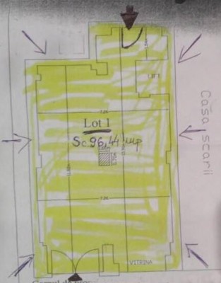 Spatiu comercial de inchiriat zona Unirii - Alba Iulia, Bucuresti 96.44 mp
