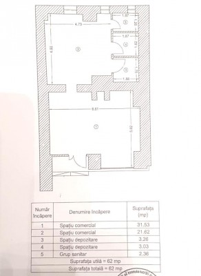 Spatiu comercial de vanzare zona Calea Mosilor, Bucuresti 62 mp