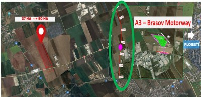 Land plot for sale approved PUZ for industrial development, Ploiesti, Prahova county