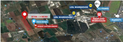 Land plot for sale approved PUZ for industrial development, Ploiesti, Prahova county