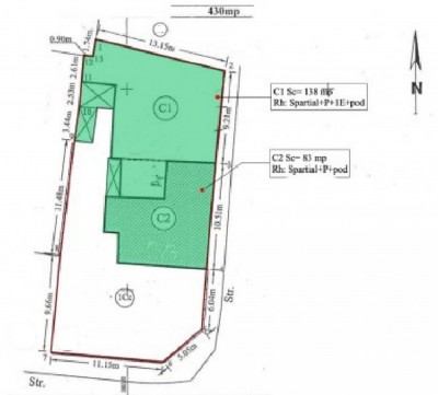 Land plot for sale Cismigiu - Stirbei Voda area, Bucharest 430 sqm