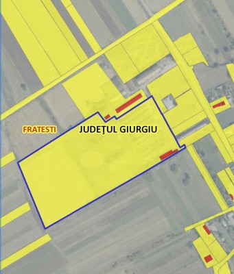 Land plot for sale Giurgiu county, Cetatea village 44.777 sqm