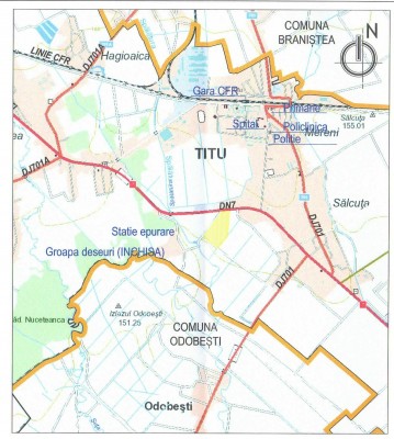 Teren intravilan industrial de vanzare zona Titu, judetul Dambovita 94.505 mp