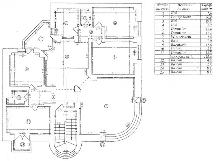 Apartament de inchiriat 4 camere zona Aviatorilor, Bucuresti 125 mp