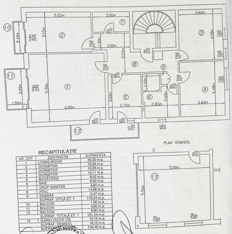 Apartament de inchiriat 4 camere zona Primaverii, Bucuresti 131.24 mp