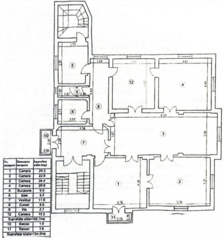 Apartament de inchiriat in vila 5 camere zona Piata Victoriei, Bucuresti