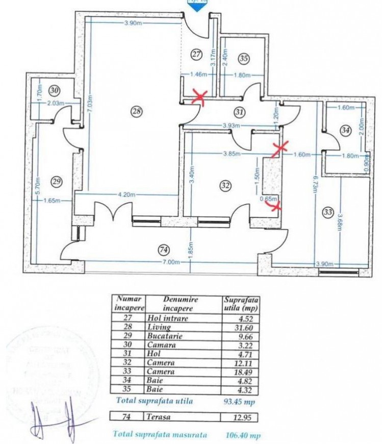 Apartment for rent fully furnished 3 rooms Baneasa area, Bucharest