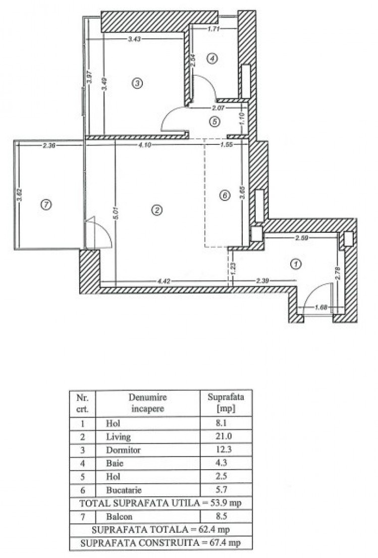 Apartment for sale 2 rooms Floreasca - Verdi Park area, Bucharest 67.4 sqm