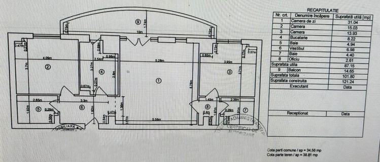 3room apartment for sale Barbu Vacarescu - Circului Park, Bucharest