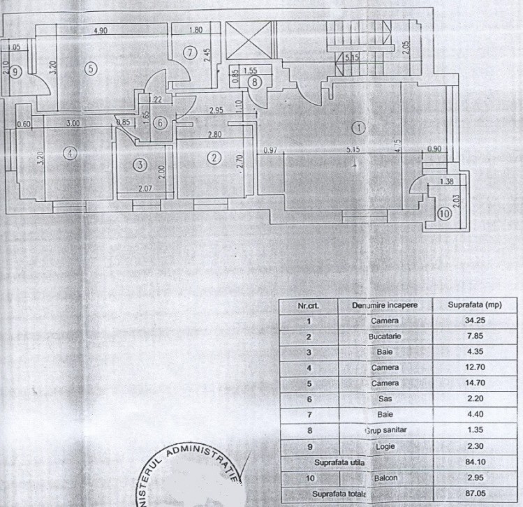 Apartament de vanzare 3 camere zona Primaverii, Bucuresti 87 mp