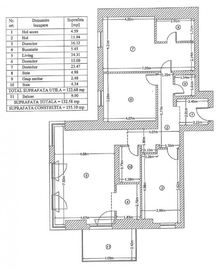 Apartament de vanzare 4 camere zona Herastrau, Bucuresti 155 mp