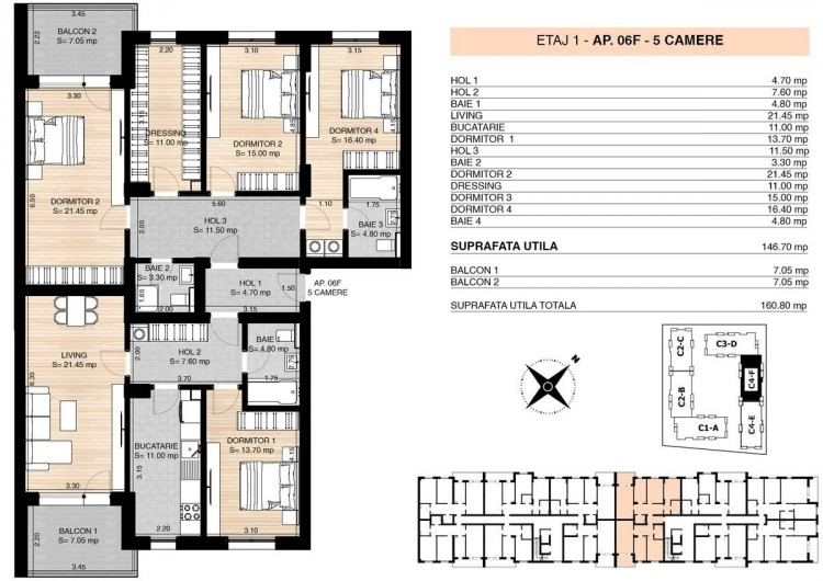 Apartament de vanzare 5 camere zona Pipera - OMV, Bucuresti