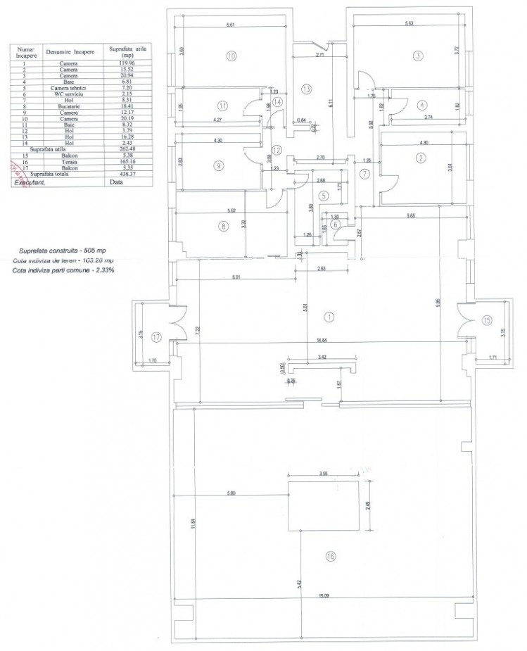 Elegant apartment for sale spectacular view and 165 sqm terrace, Floreasca area, Bucharest