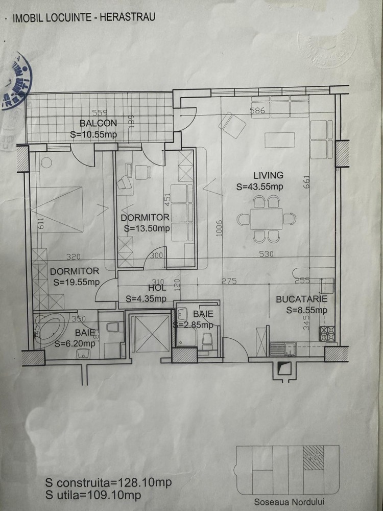 Beautiful apartment for sale 3 rooms Nordului Road - Herastrau, Bucharest 128.10 sqm