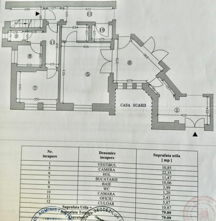 Apartment in villa for sale Gradina Icoanei area, Bucharest 89 sqm