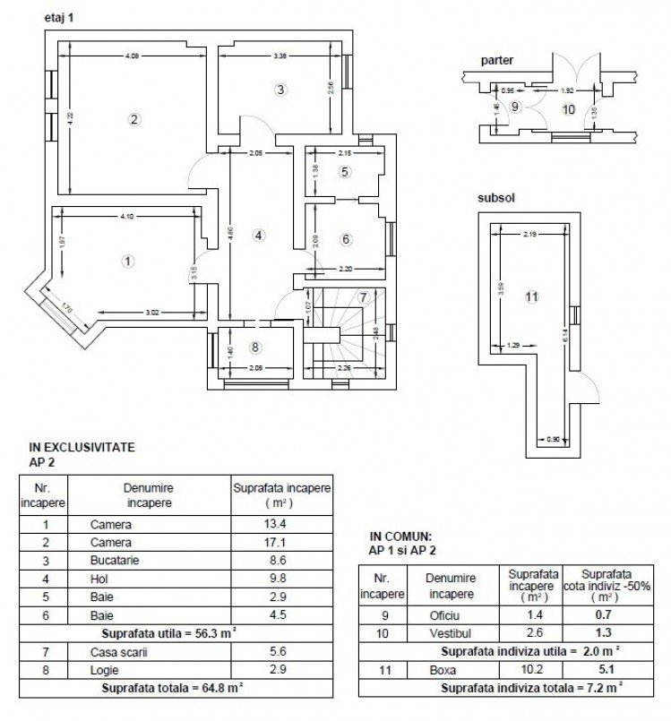 Apartament in vila de vanzare 2 camere zona Dorobanti - Capitale, Bucuresti