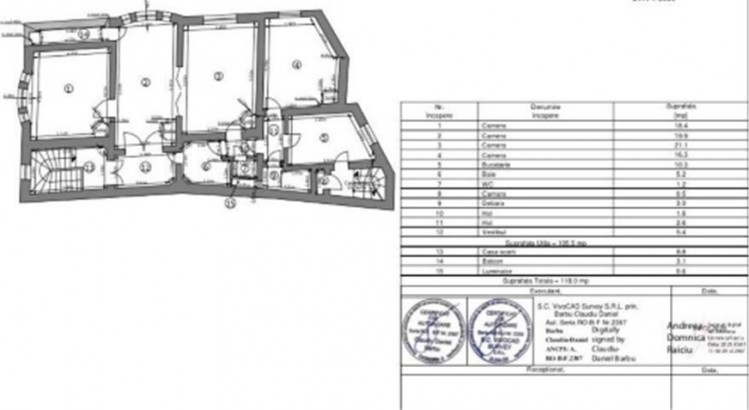Apartament in vila de vanzare 4 camere zona Universitate - Coltei, Bucuresti 118 mp