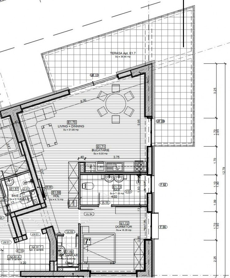 Apartament luminos si spatios de inchiriat 2 camere, zona Floreasca, Bucuresti 101 mp