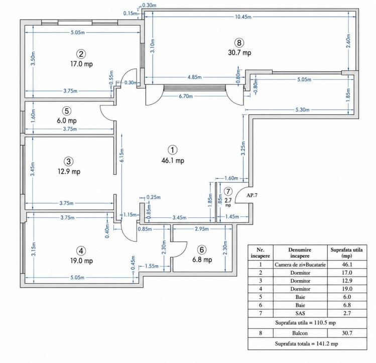 Apartament premium de vanzare 4 camere zona Pipera - Iancu Nicolae, in apropierea padurii Baneasa, Bucuresti