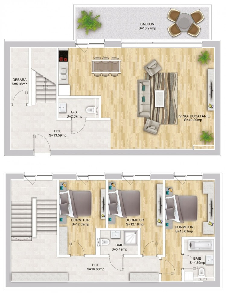 Apartment for sale duplex type 4 rooms Domenii - Luxuria Residence , Bucharest - 0 commission