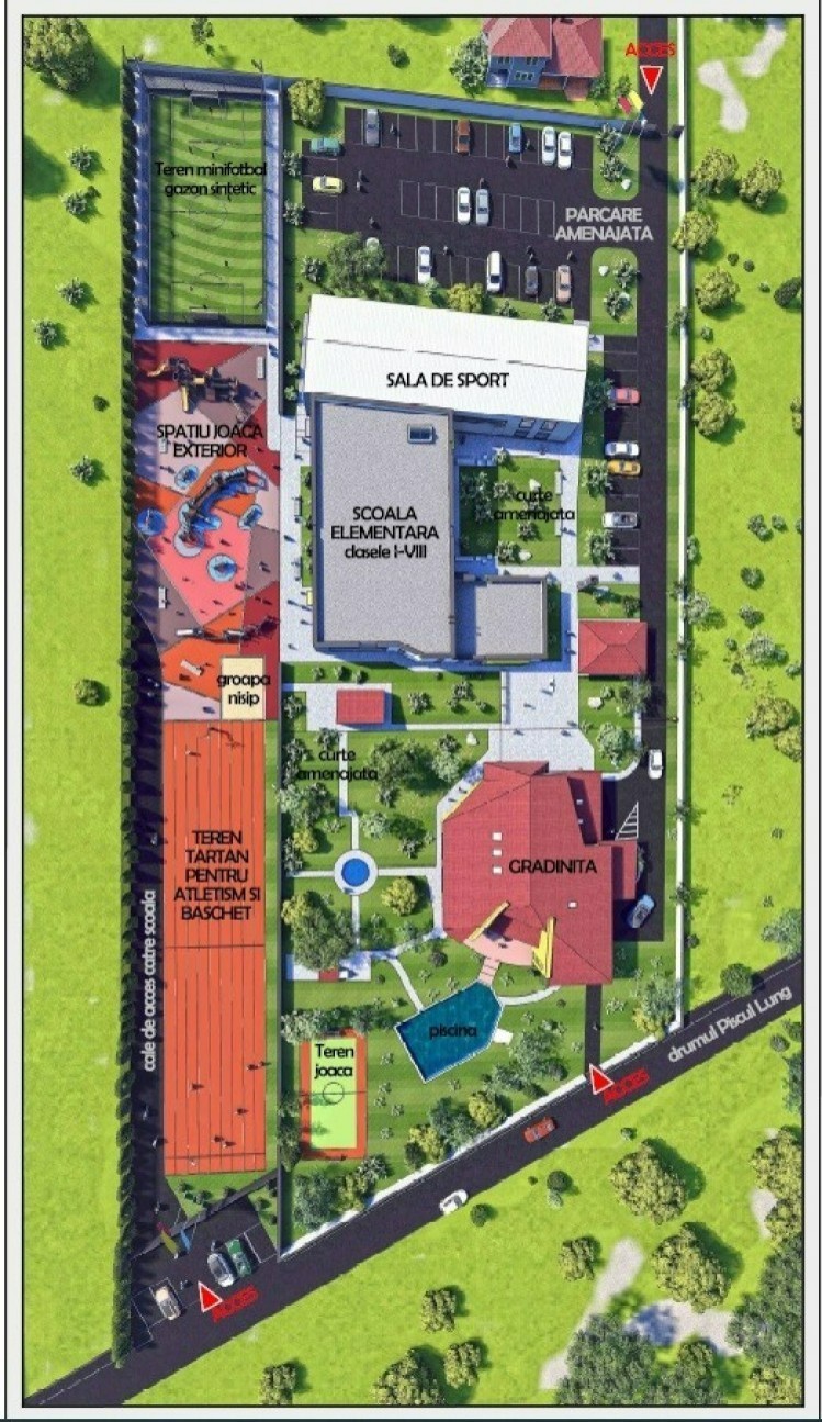 New and modern educational complex school/ kindergarten Baneasa area, land plot 12,000 sqm