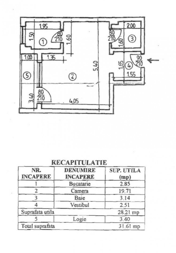Studio for sale Cismigiu Park area, Bucharest 31.6 sqm