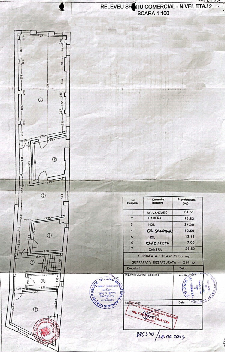 Imobil comercial de vanzare zona Centrul Istoric, Bucuresti 807 mp