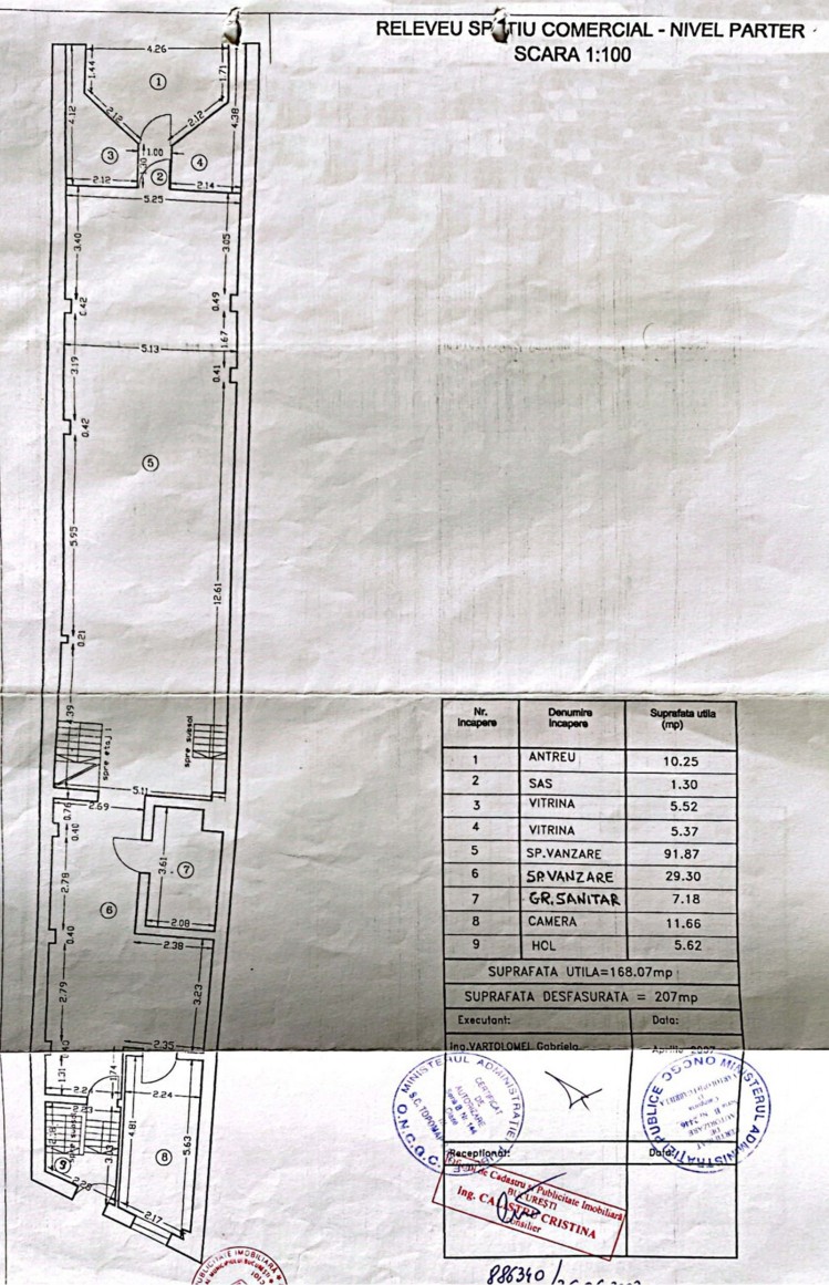 Imobil comercial de vanzare zona Centrul Istoric, Bucuresti 807 mp