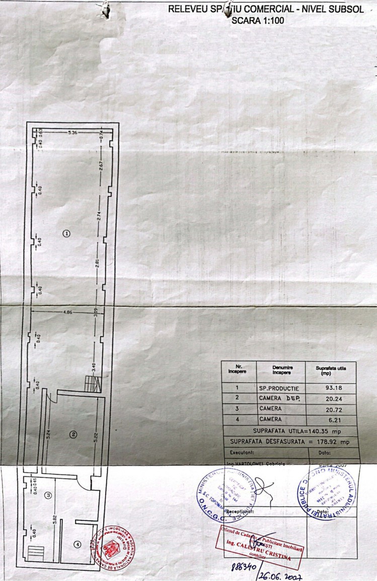 Imobil comercial de vanzare zona Centrul Istoric, Bucuresti 807 mp