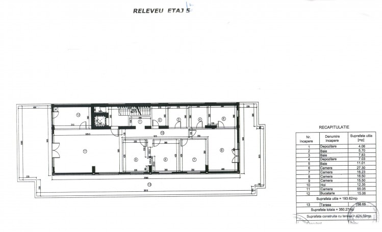 Penthouse de inchiriat 5 camere zona Parcul Kiseleff - Charles de Gaulle, Bucuresti
