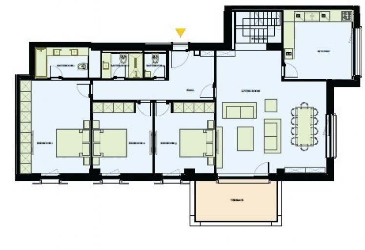 4 room rooftop penthouse for sale - Pipera, Bucharest