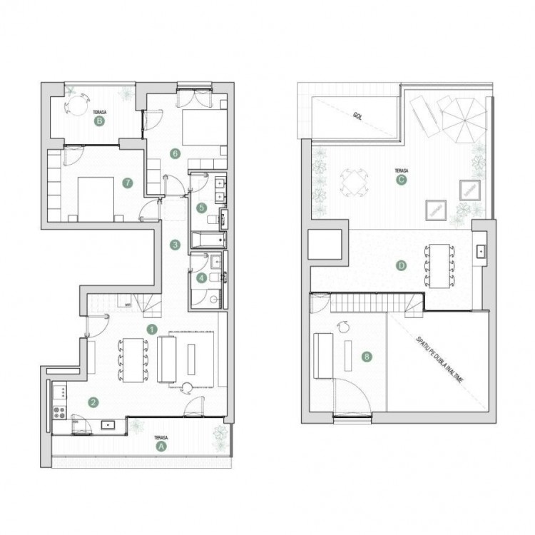 Penthouse de vanzare 4 camere pe malul lacului Pipera, Bucuresti