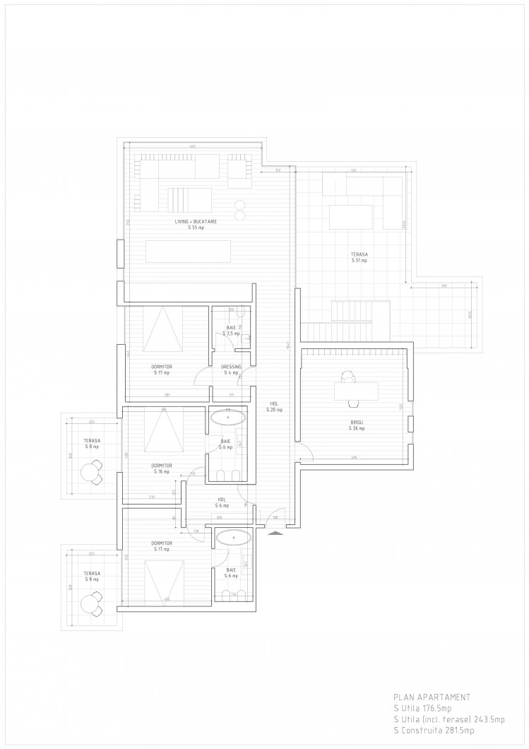 Penthouse de vanzare 5 camere cu rooftop de 200 mp zona Aviatiei - Pipera, Bucuresti