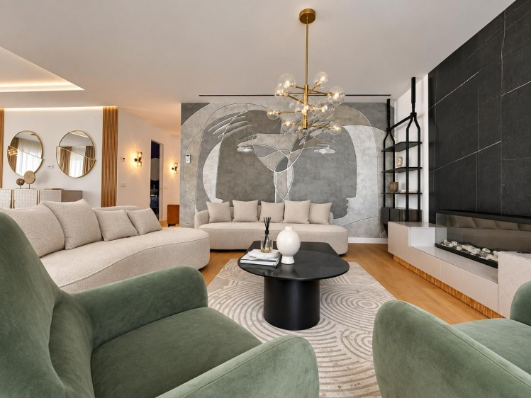 Exquisite penthouse for rent Jandarmeriei area, 213 sqm + 165 sqm terrace, 3 parking plots, Bucharest