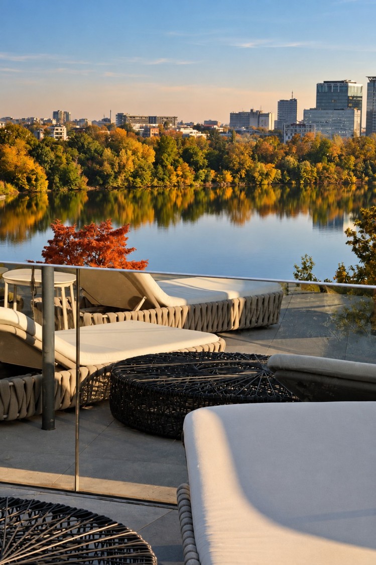 Penthouse - triplex de exceptie cu piscina privata si panoramica unica asupra lacului Floreasca