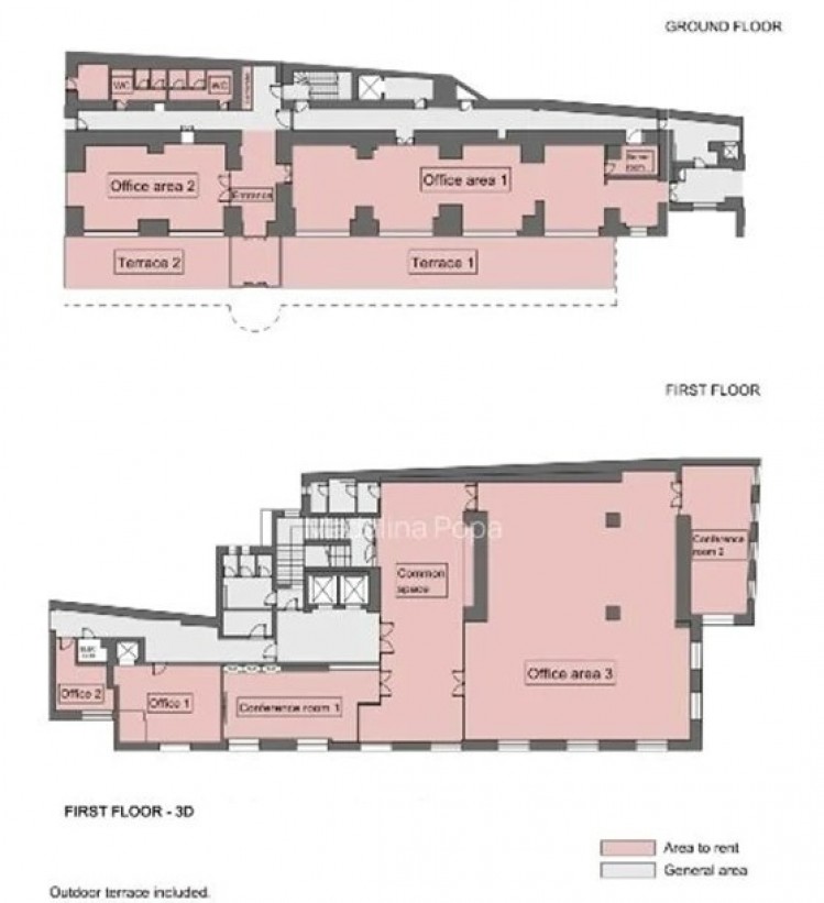 Spatii birouri de inchiriat suprafete disponibile intre 337 mp - 691 mp zona Calea Victoriei, Bucuresti
