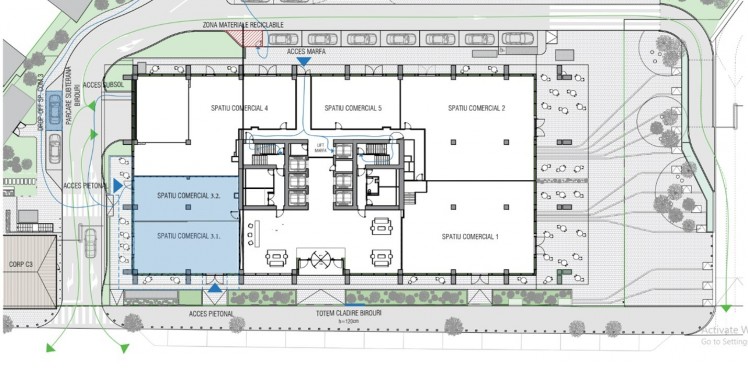 Spatii comerciale de inchiriat in imobil de birouri zona Tineretului, Bucuresti