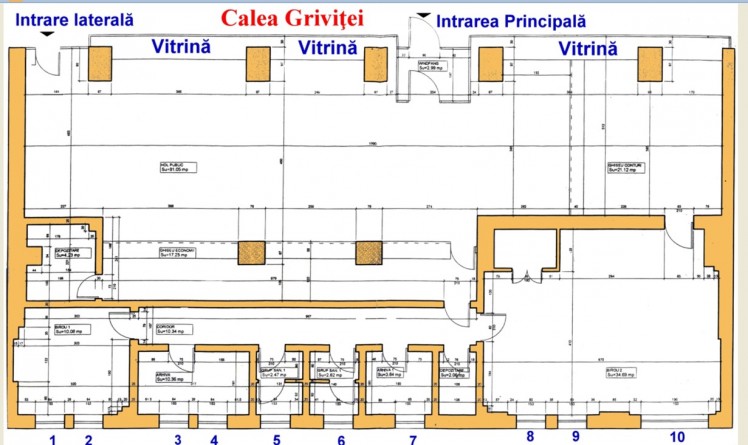 Commercial space for rent Calea Grivitei area, Bucharest 200 sqm