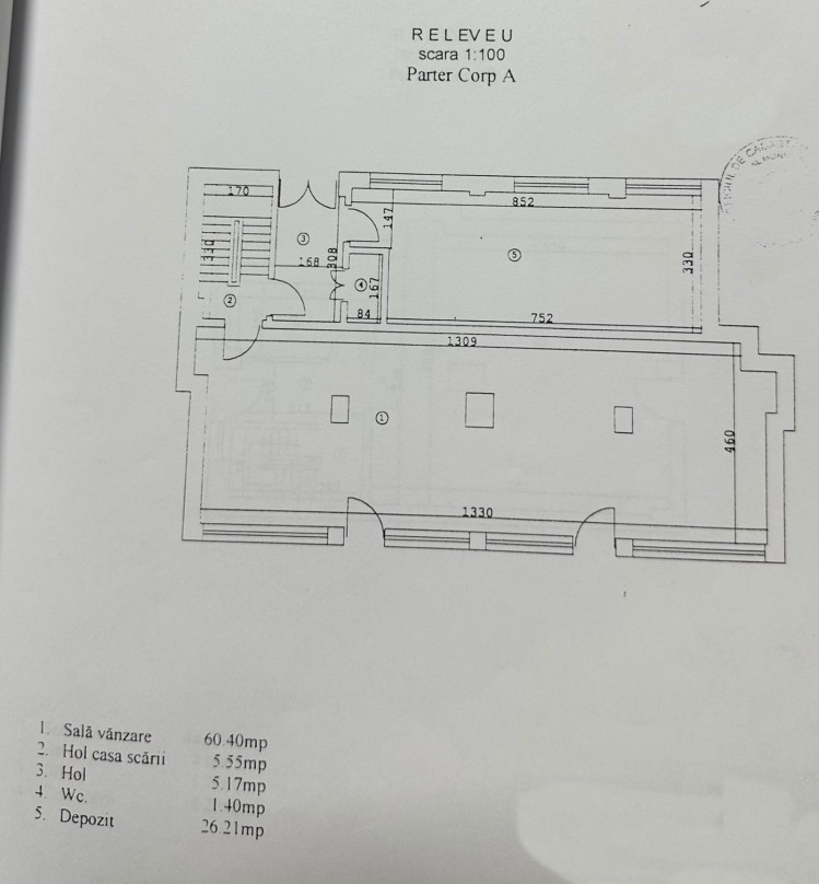 Spatiu comercial de inchiriat zona Floreasca, Bucuresti 124.88 mp