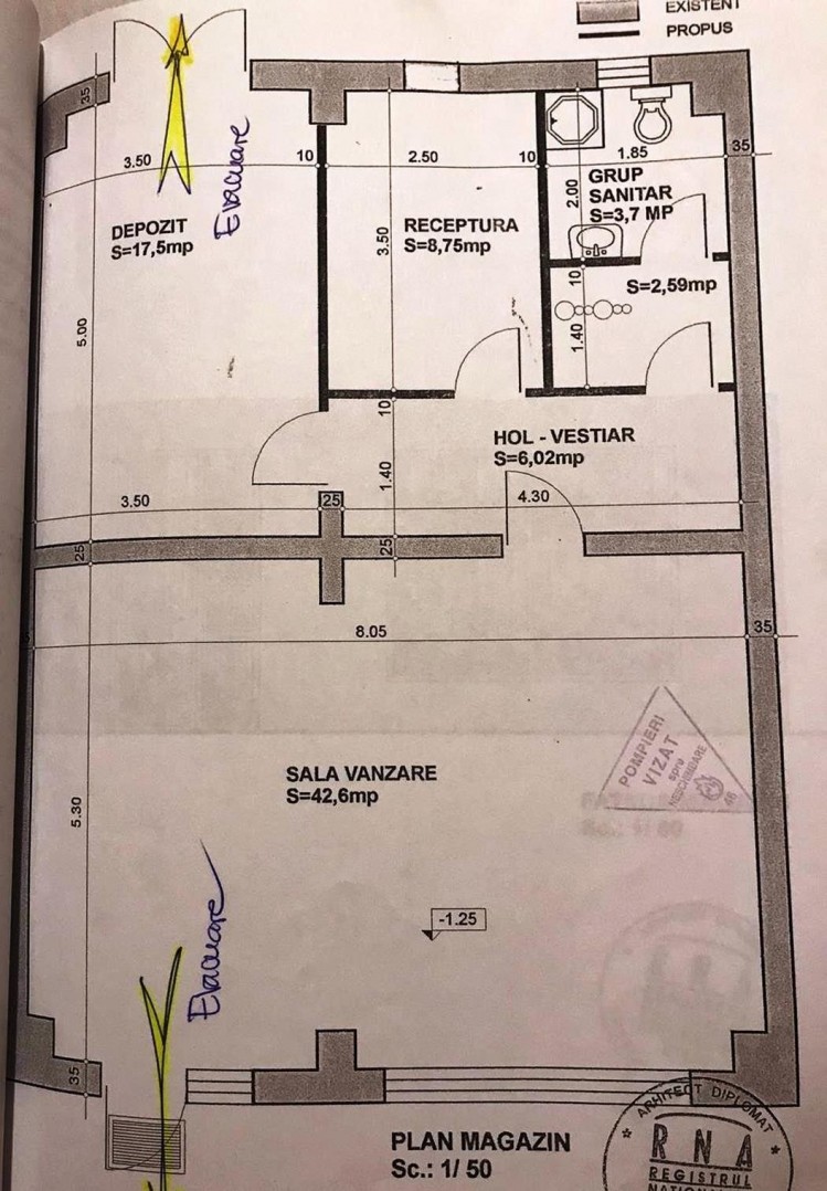 Spatiu comercial de inchiriat zona Unirii - Octavian Goga, Bucuresti 92 mp