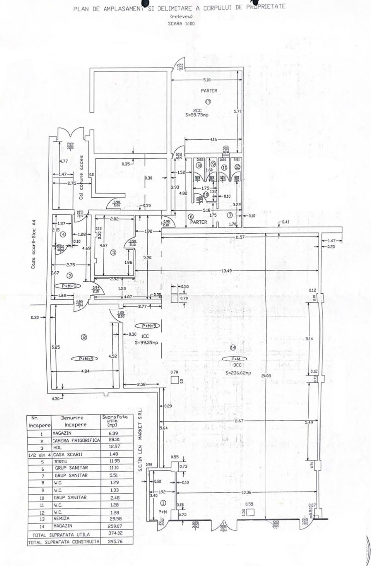 Spatiu comercial de vanzare Pitesti, judetul Arges 463.91 mp