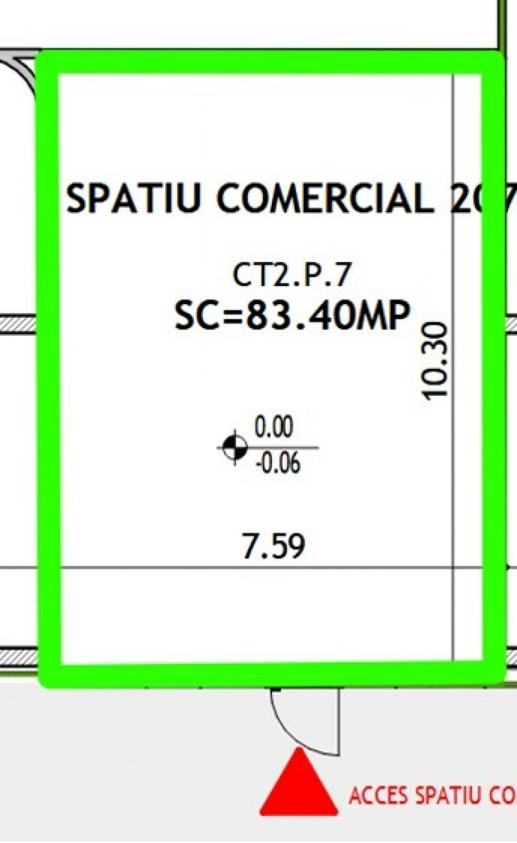 Spatiu comercial de vanzare zona One Cotroceni Park, Bucuresti 83.4 mp