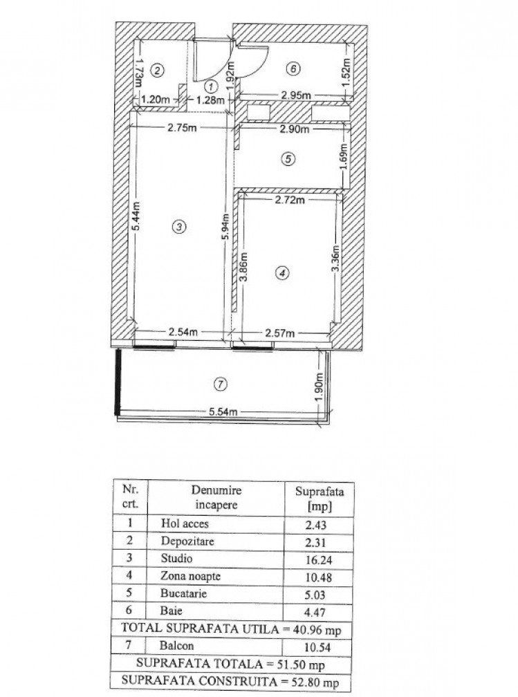 Studio with 10.5 sqm terrace for rent Floreasca area, Bucharest 51.5 sqm