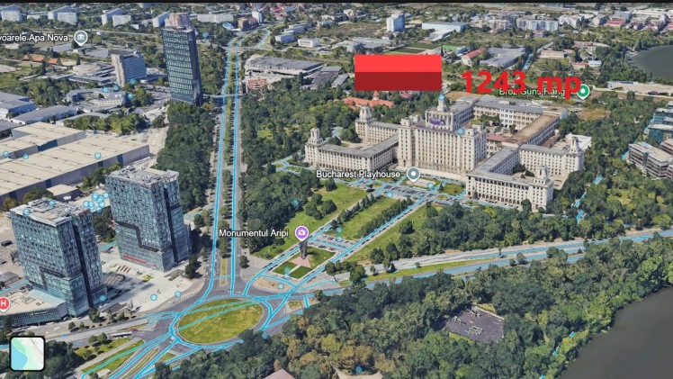 Teren de vanzare zona Piata Presei Libere, Bucuresti 1.243 mp